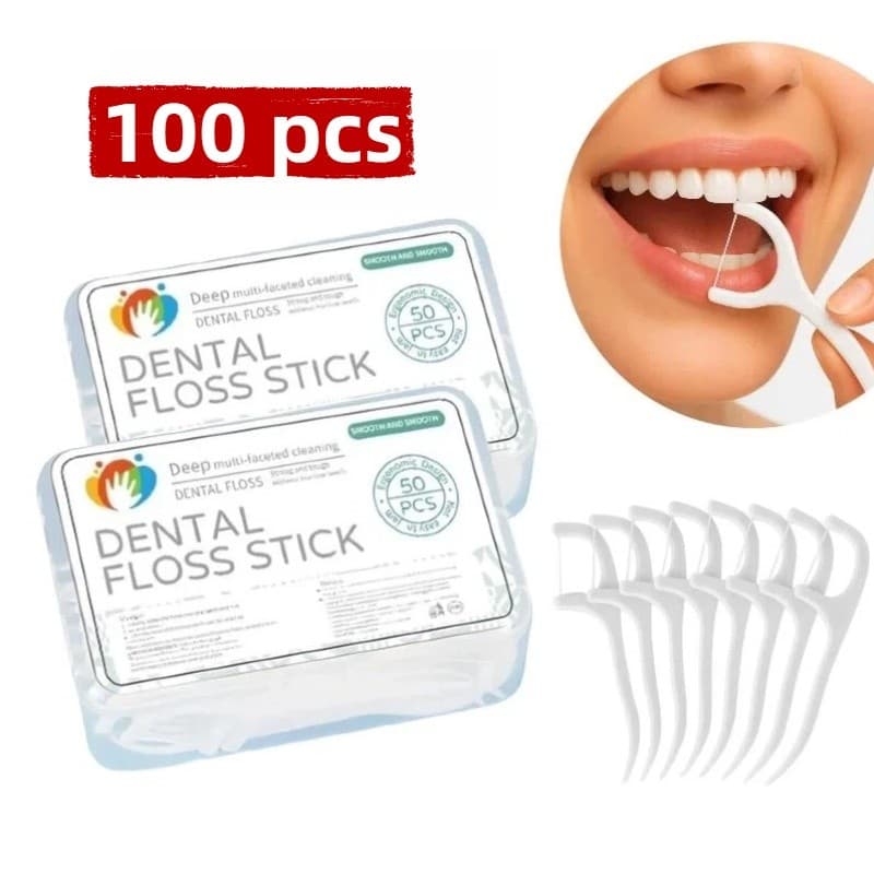 Kit fio dental palitos de limpeza interdental para uma Limpeza Eficaz,50/100/200 unidades
