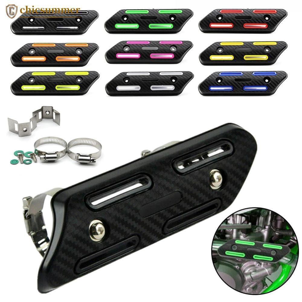 CHICSUMMER Universal Off-road Motocicleta Tubo Silenciador De Escape Escudo Térmico Protetor Proteção Pit Capa Bicicleta