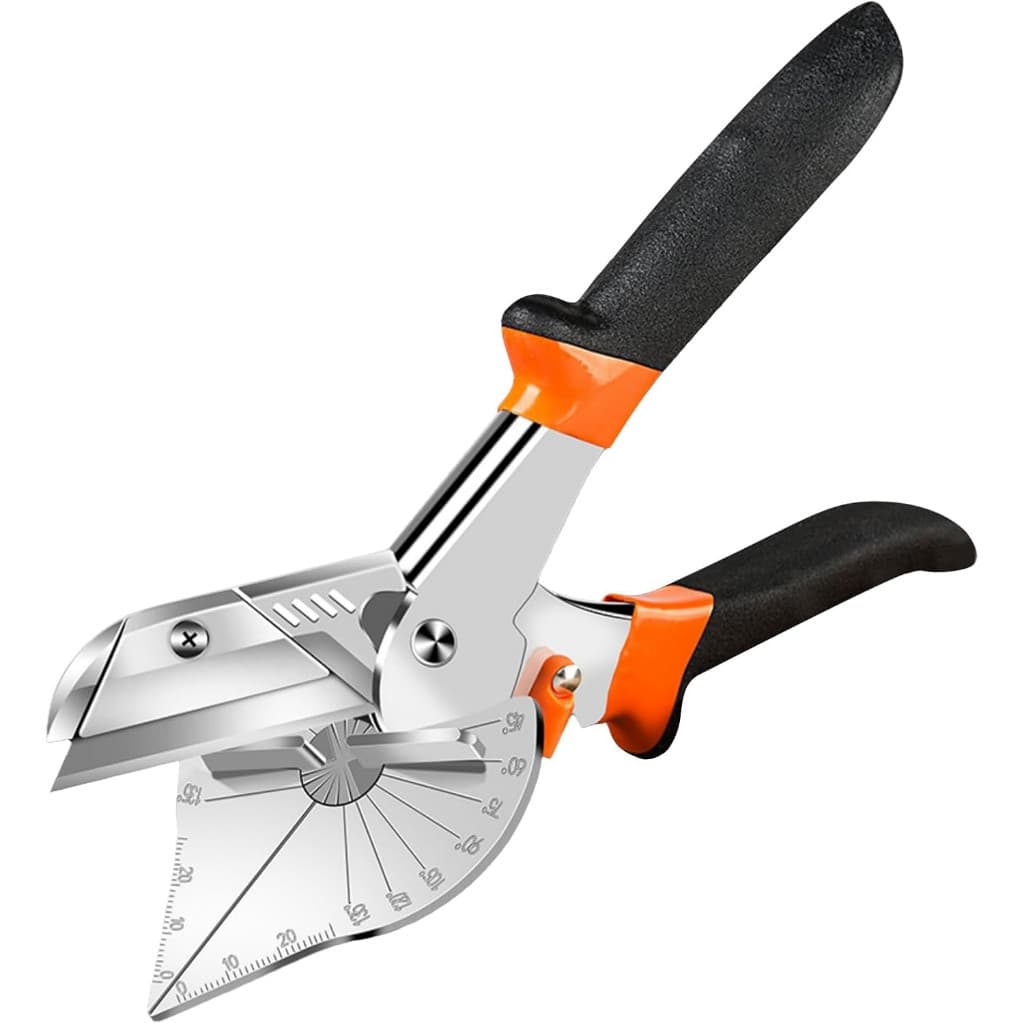 Tesoura de Esquadria Ajustável 45°-135°, Corte Preciso para Madeira, PVC e Molduras