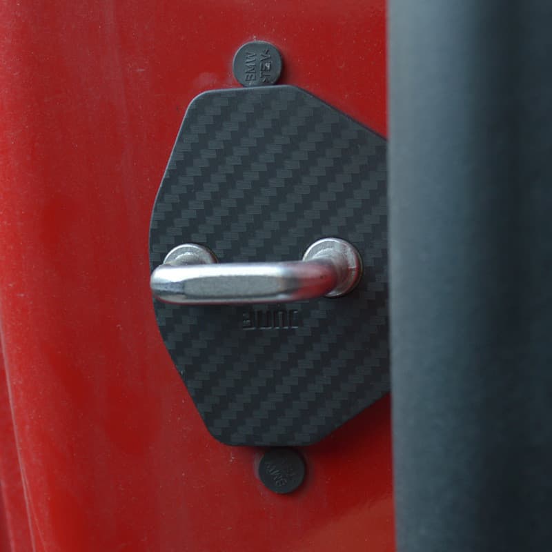 Adequado para BMW/Mini MINICLUBMAN capa de fechadura de porta almofada de vibração capa decorativa padrão de fibra de ca