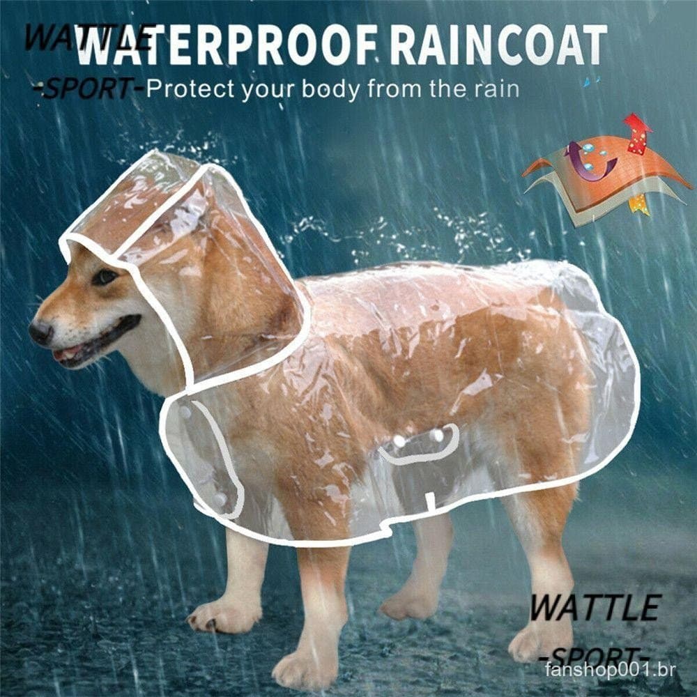 WATTLE Capa De Chuva Para Cachorro Ao Ar Livre À Prova D'água Animais De Estimação