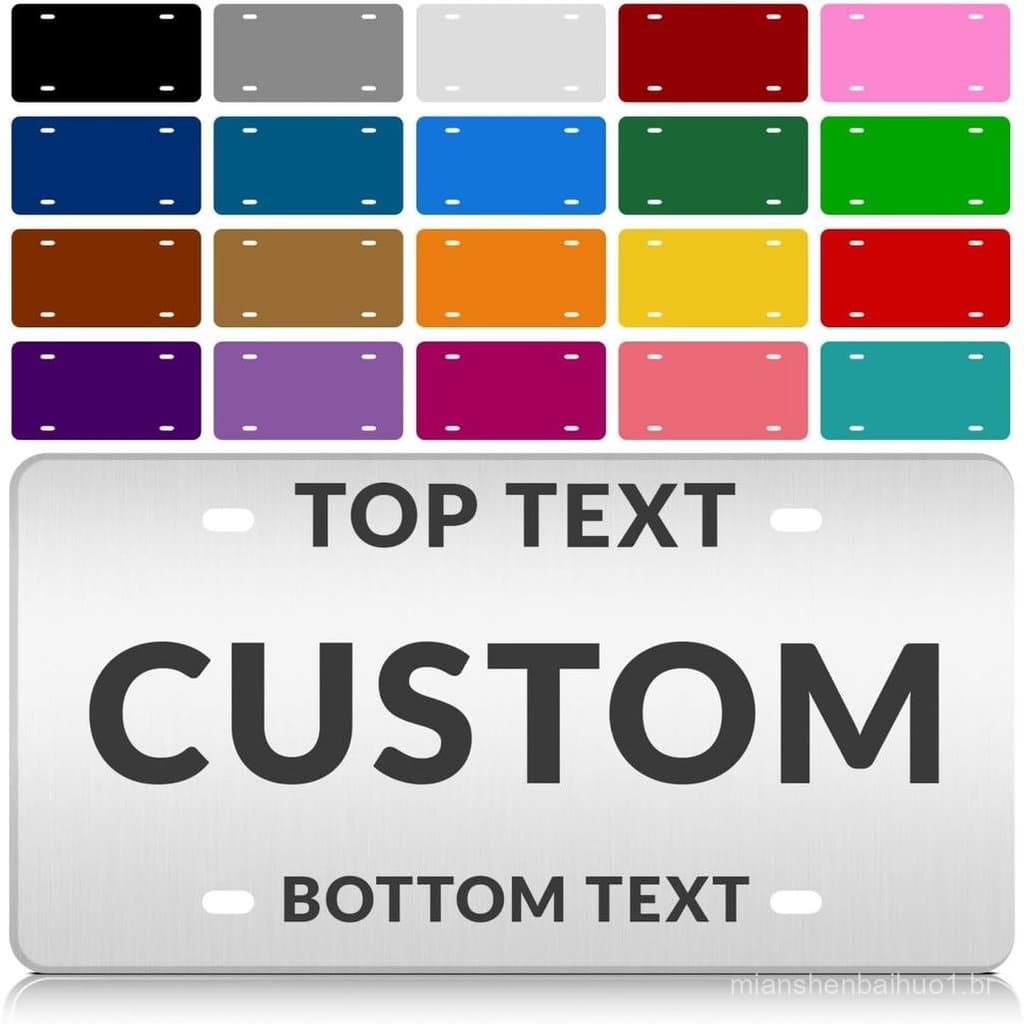 Custom License Plate for Front of Car Personalized License Plate with Custom Image and Text Design 6x12 Inch