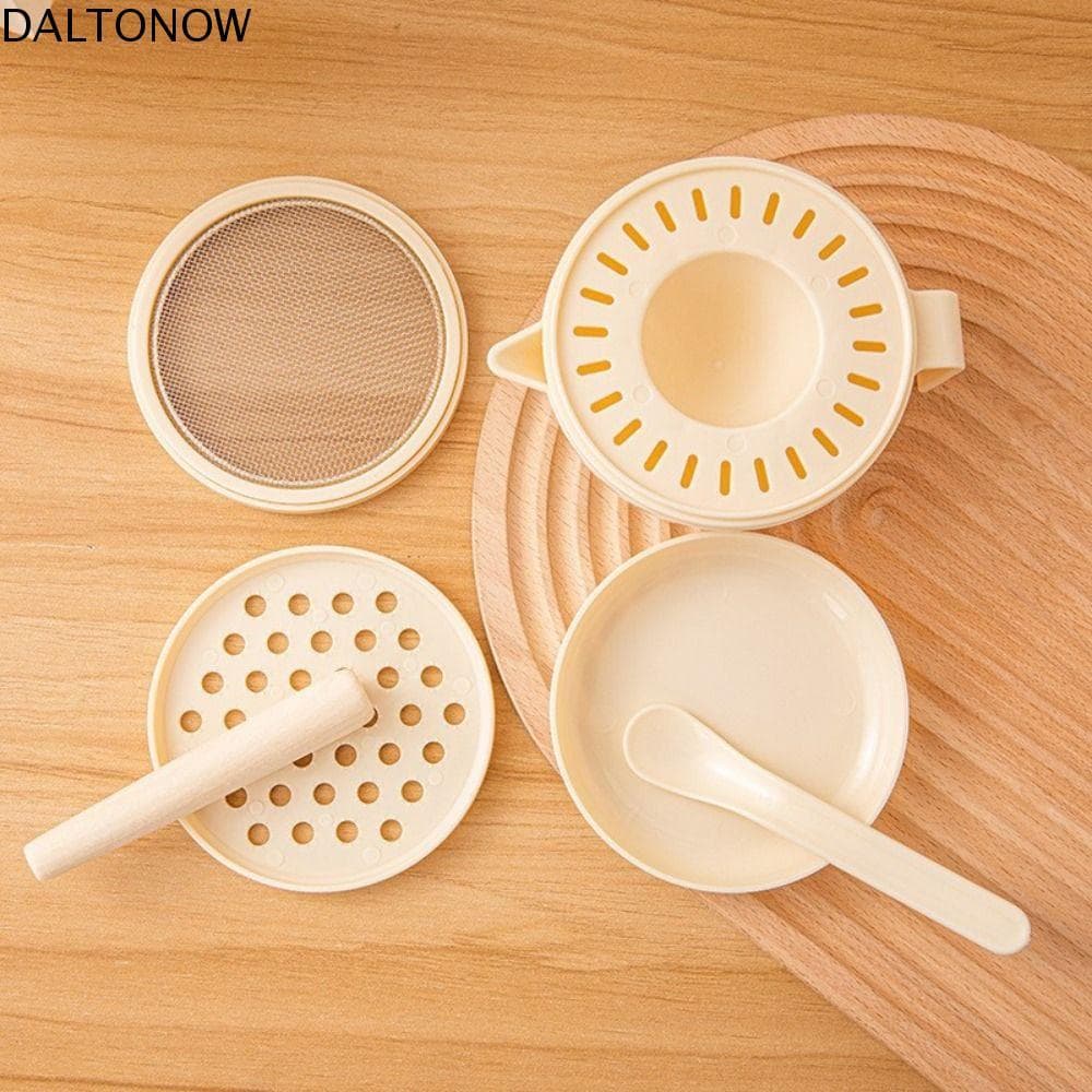 Conjunto De Tigela De Moagem De Alimentos DALTONOW 7 Unidades , Kit Portátil Empilhável Para Moedor Manual De Bebê , Ral