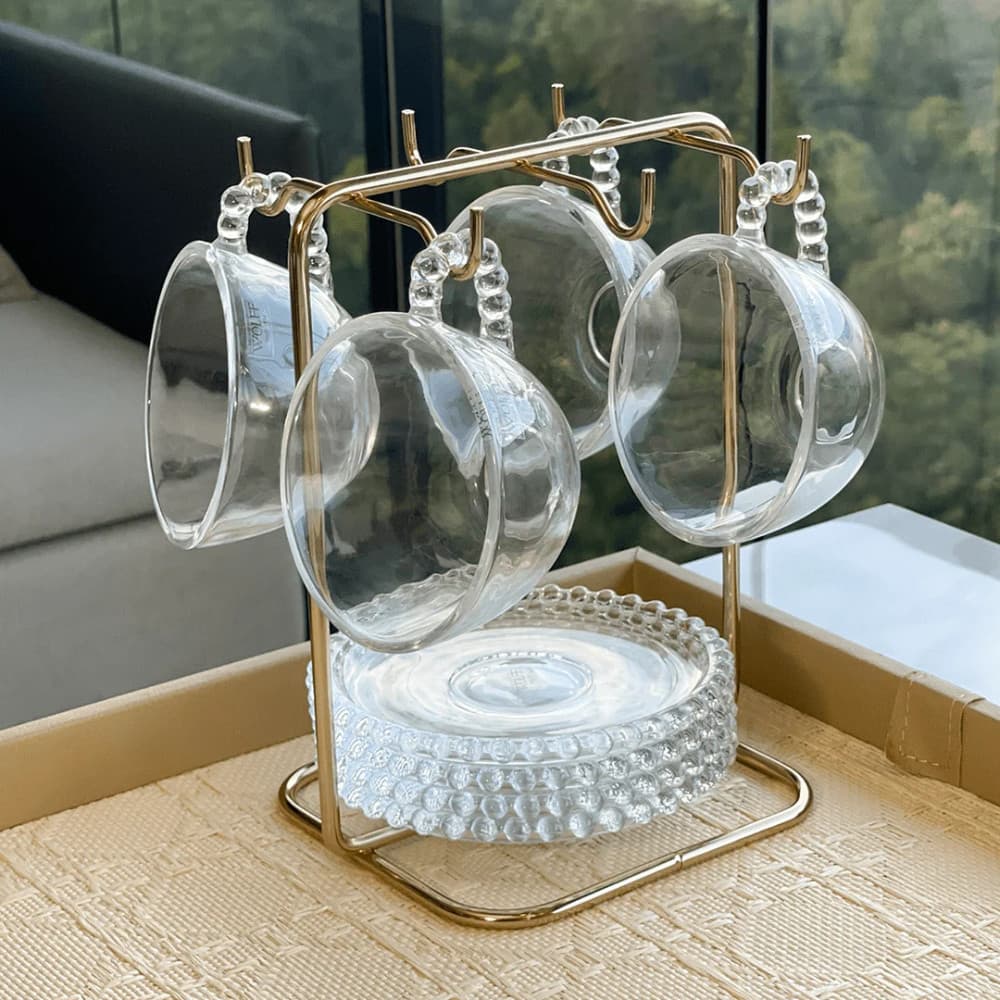 Suporte Para Xicaras De Cha Dourado Future