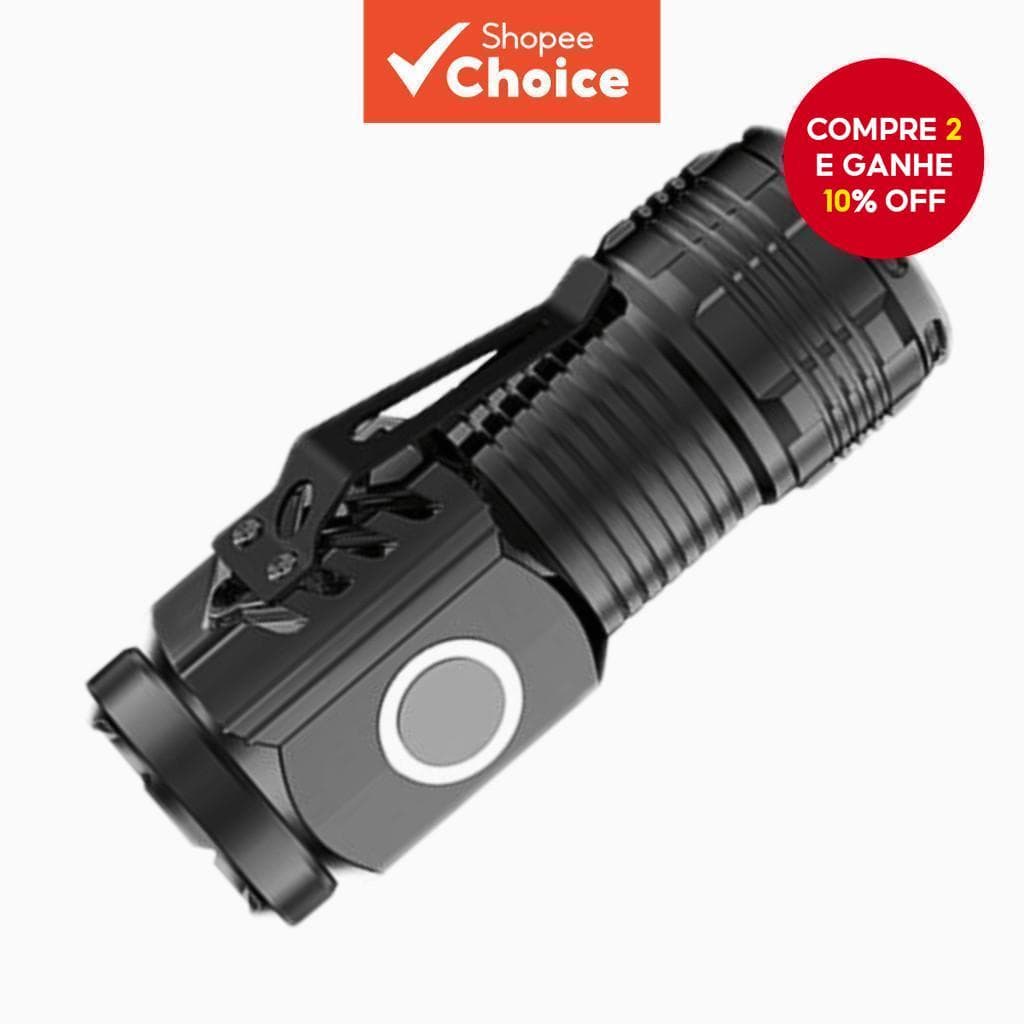 Nova Luz Forte Lanterna De Tiro Longo Mini Portátil Pequena Mão Elétrica Ao Ar Livre Multi-Função Tampa Lâmpada