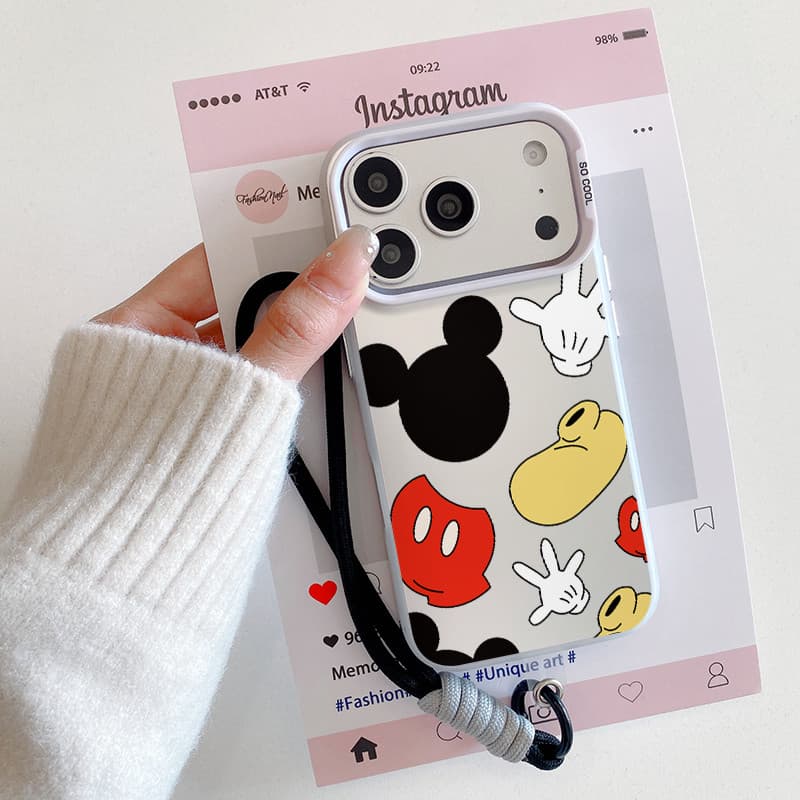 Capa de celular da Mickey Mouse com iPhone 17 16 15 14 13 12 11 PRO MAX XS XR 7 8PLUS SE AIR casca macia
