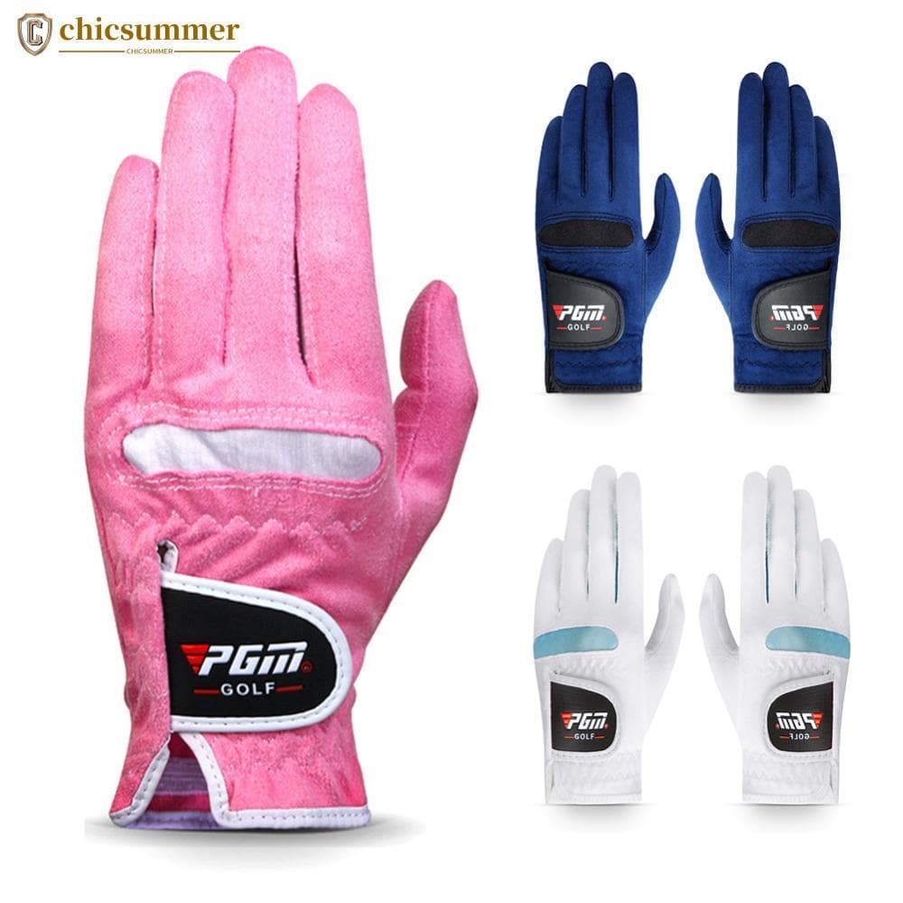 CHICSUMMER 1 Par Luvas De Golfe Femininas Camurça Pano De Microfibra Antiderrapante Resistente Ao Desgaste Esportivas Ar