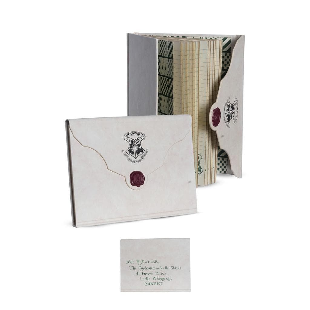 Caderno Carta Hogwarts 20x15cm Harry Potter Edição Especial Couro Sintético Imã Licenciado Presente