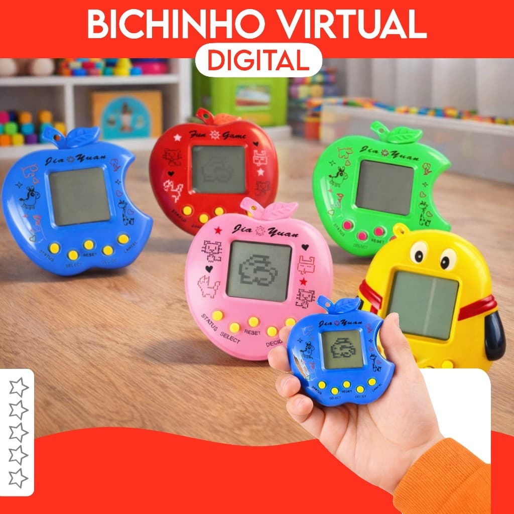 Kit 1/3/5 Bichinho Virtual Tamagochi 168 Bichinhos Em 1 Brinquedo Interativo