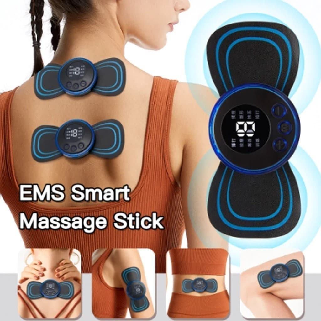 KIT1-10 peças  Mini Massageador EMS Estimulador Elétrico Pescoço Portátil Para Alívio Da Dor Muscular Cervical.