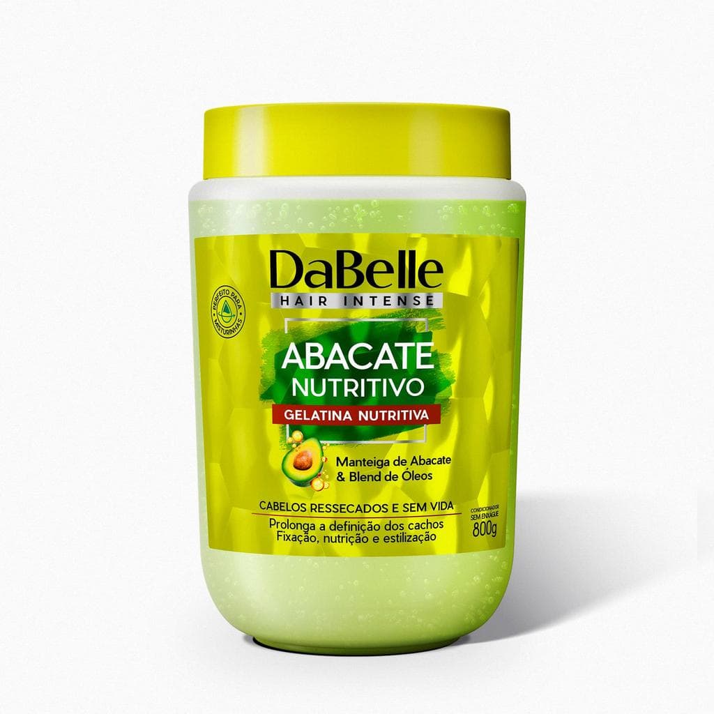 Gelatina Abacate Nutritivo Dabelle Hair 800g