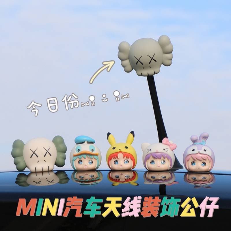 Antena De Carro Decoração Decorações Exteriores Do Bonito Estrela Delu Dos Desenhos Animados Boneca Bola Telhado Retrofit Wyvh