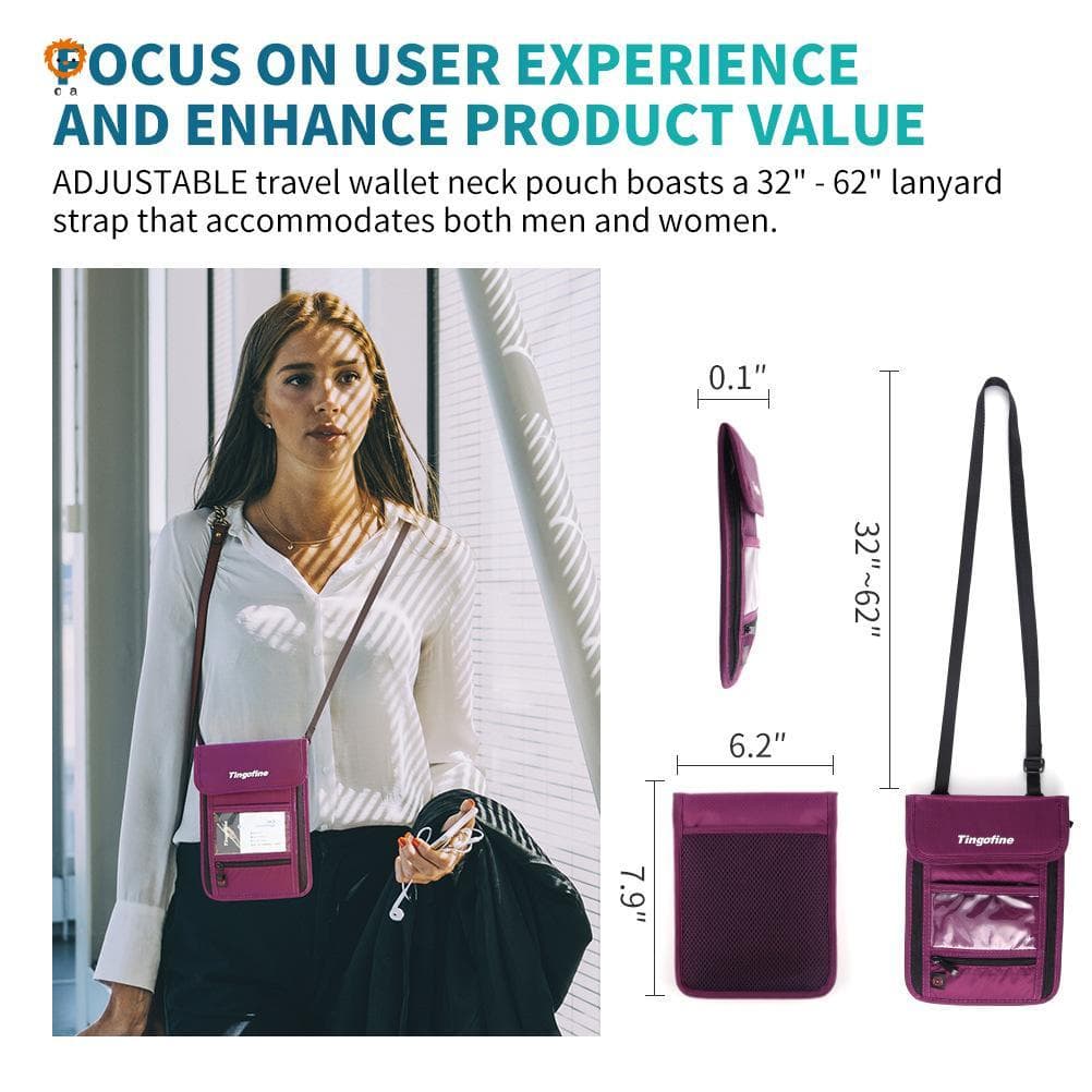 Porta-Passaporte Antirroubo RFID-Bolsa Multifuncional Para Cartões De Identificação De Viagem