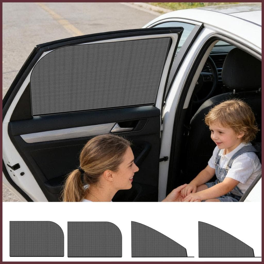 Cortinas Para Janela De Carro , 2 Peças , Malha , Proteção UV , Privacidade Solar Viagens , Acampamento , Longo nuaeduyv