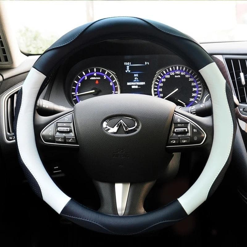 Para Infiniti Q50L QX50 Q70 ESQXA60 XQ70 Moda Universal anti Deslizamento Estilo Esportivo Couro Tipo circular Capa De V