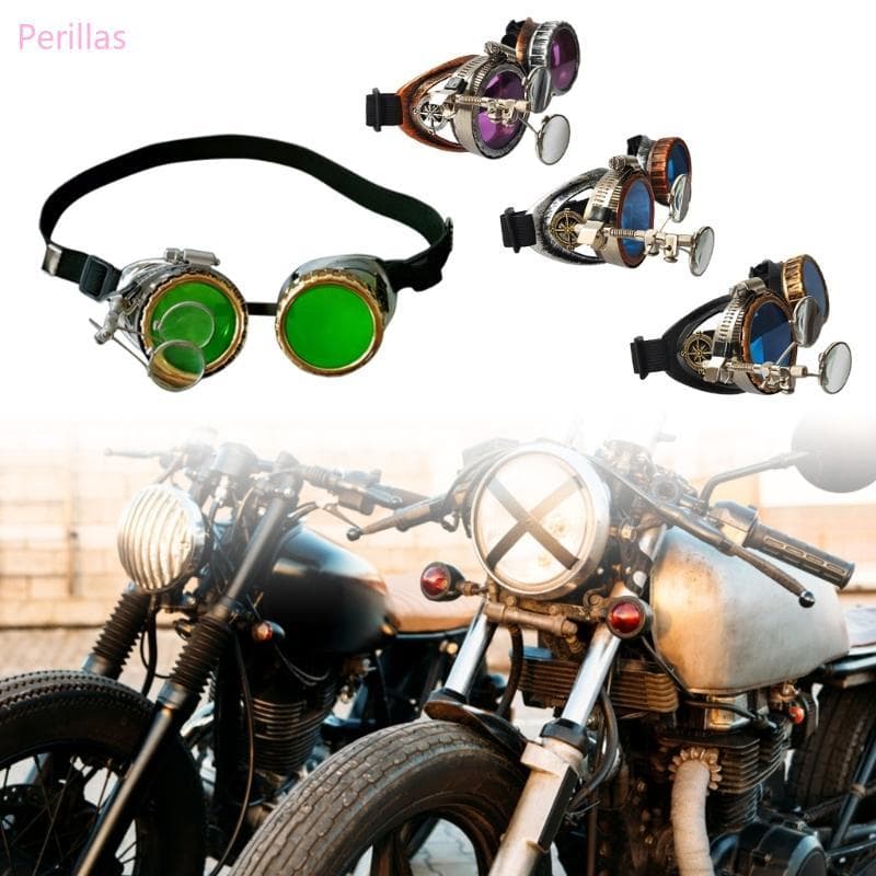 Perillas Steampunk Estilo Vintage Óculos De Sol Retro Da Motocicleta Soldagem À Prova De Vento Para Mulher
