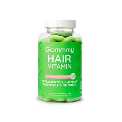 GUMMY HAIR VITAMINA MAÇA VERDE COM 60 GOMAS