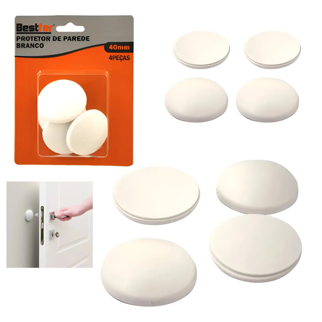 Kit protetor de parede branco