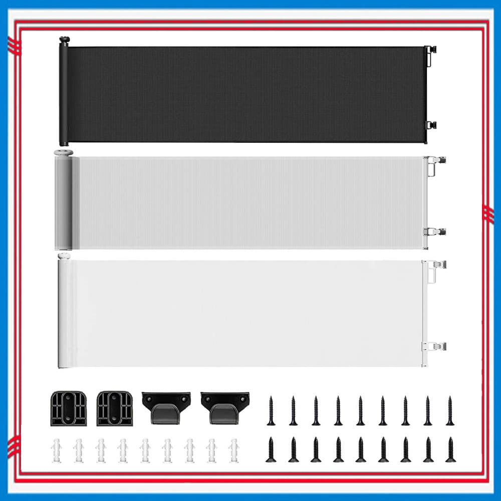 Cerca protetora retrátil para bebês e cães, porta de segurança para animais de estimação, cerca para cães 150/300 cm