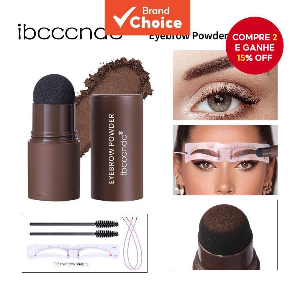 Novo Kit De Estêncil Para Carimbo De Sobrancelha , Modelagem Em Um Passo , Maquiagem Pó , 12 Conjunto De Faixa De Cabeça