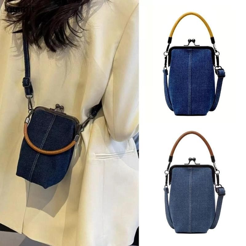QUIM Bolsa Diária Crossbody Telefone Jeans Elegante Mensageiro Retro Ombro Para Viagens