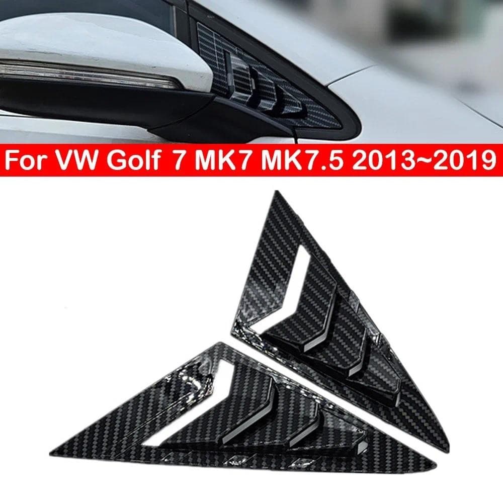 Para VW Golf 7 MK7 MK7.5 2013 ~ 2019 Frente Do Carro Triângulo Janela Veneziana Obturador Lateral Persianas Capa Guarniç