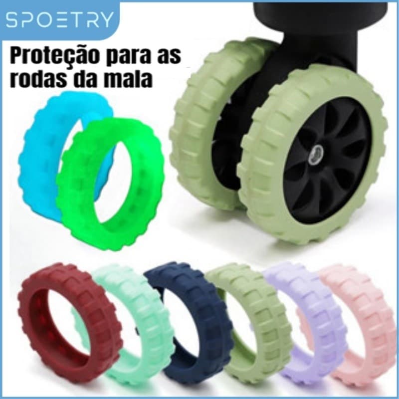 Kit 8 Capas de Silicone para Rodas de Mala: Durável e Antiderrapante