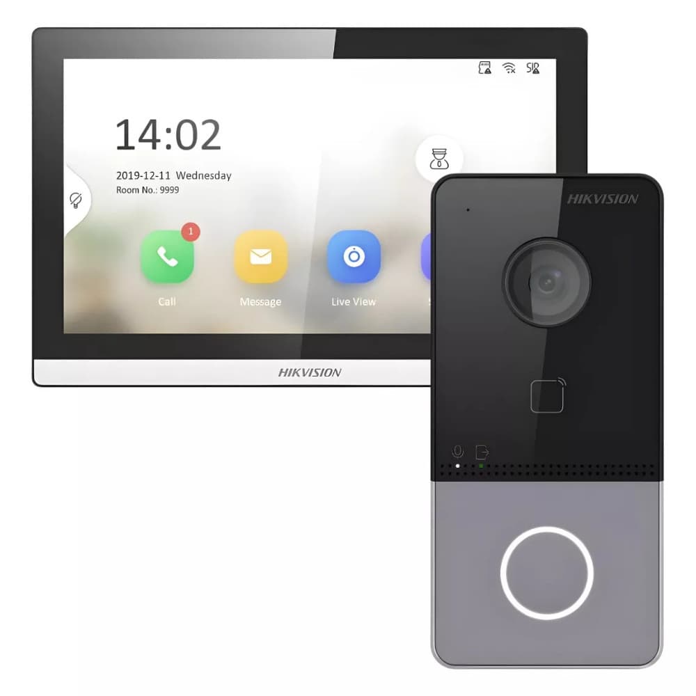 Kit Video Porteiro Hikvision Ds-kh6350-wte1 Ds-kv6113-wpe1