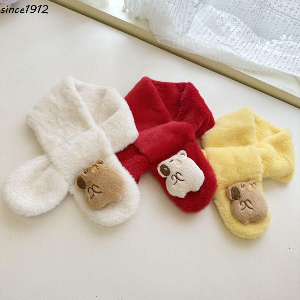 Desce 2 Peças Lenço De Pelúcia Kapibala , Cachecol Infantil Em Formato De Kawaii , Manter Aquecido Aquecedor De Pescoço 