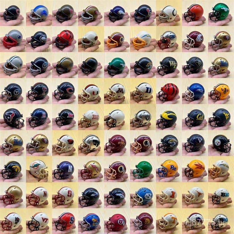 Novos produtos autênticos soltos: Mini capacete de futebol americano RIDDELL 1/4 1/6, colecionável, brinquedo de time da