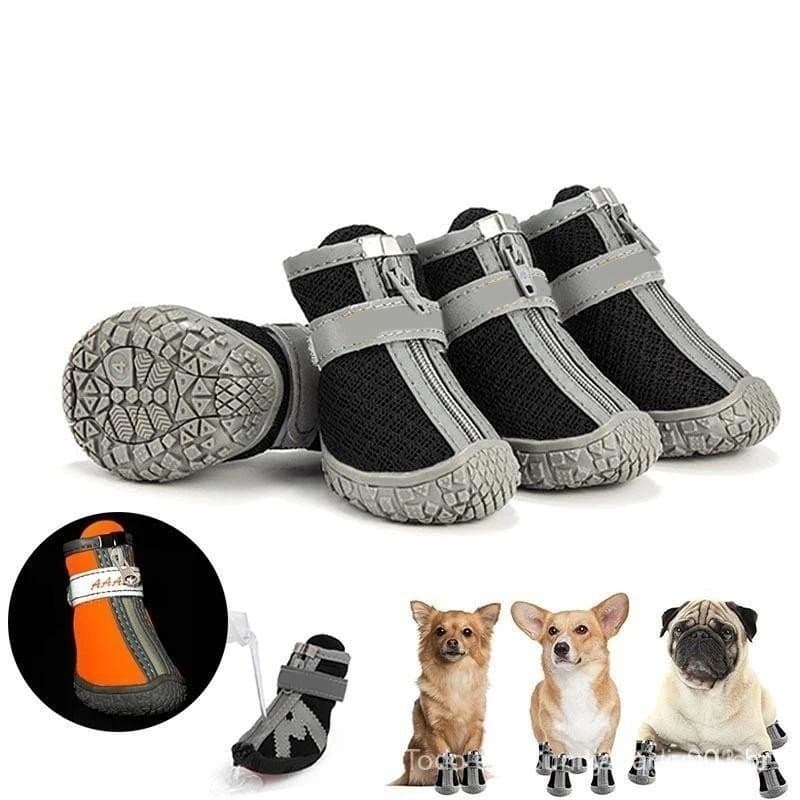 4pcs/set Sapatos Antiderrapantes Para Cães De Estimação À Prova D'água Cachorros Chihuahua Botas Respiráveis Gatos Meias