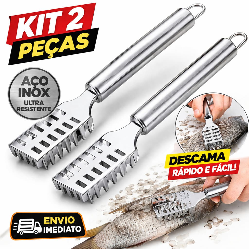 Descamador De Peixe Removedor De Escamas Escamador Inox Pesca- Qualidade Top