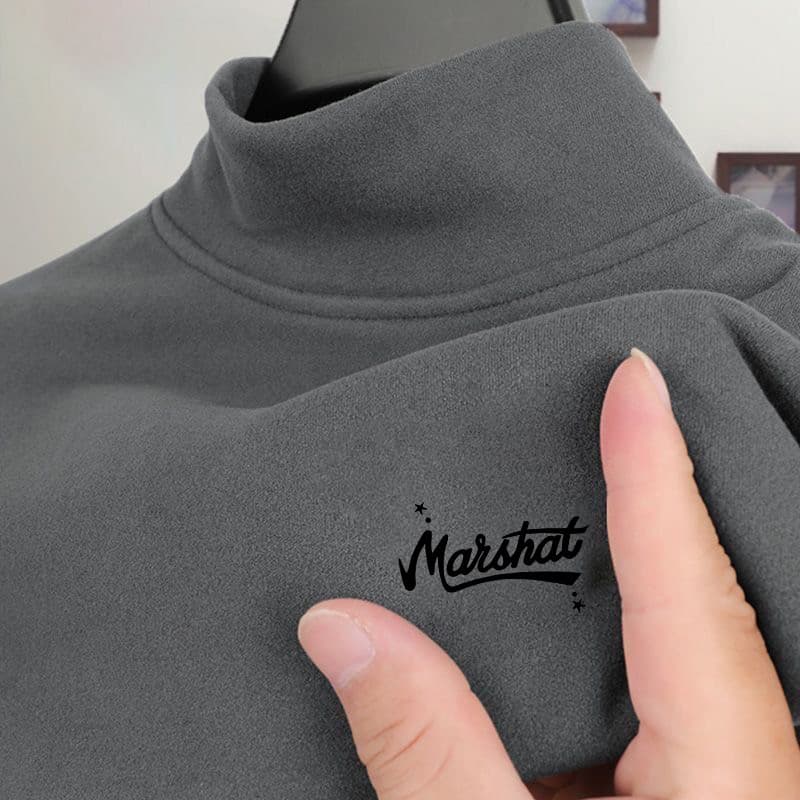 Meia gola alta de manga comprida camiseta masculina outono inverno novo estilo roupa interior térmica roupa interior vel
