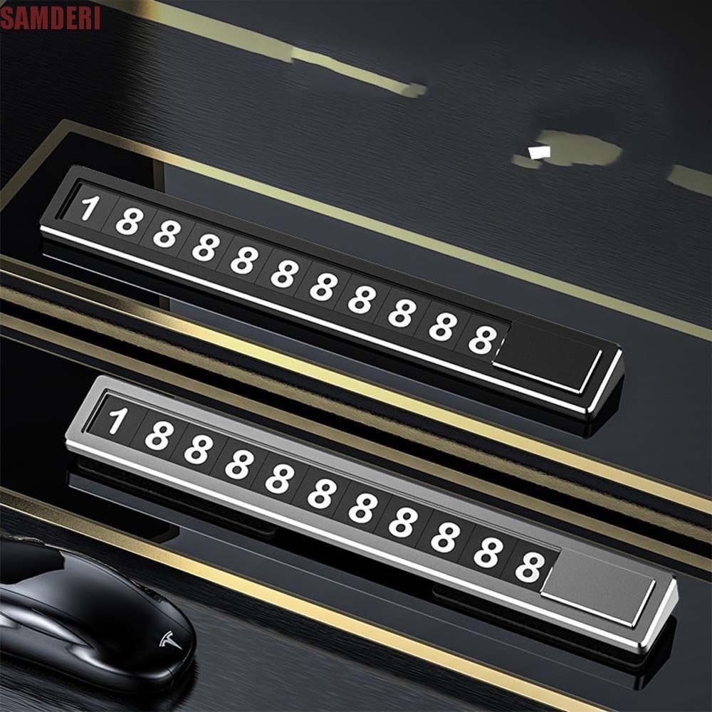 SAMDERI Cartão De Estacionamento Temporário Acessórios De Estilo De Carro Interruptor Oculto De Metal Universal Número D