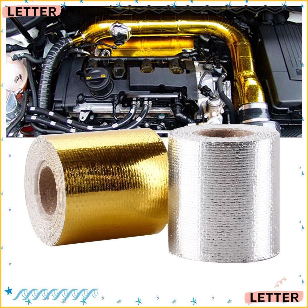 Protetor De Tubo De Escape De Carta , Fita De Embrulho De Isolamento Térmico De Prata Dourada , Acessórios