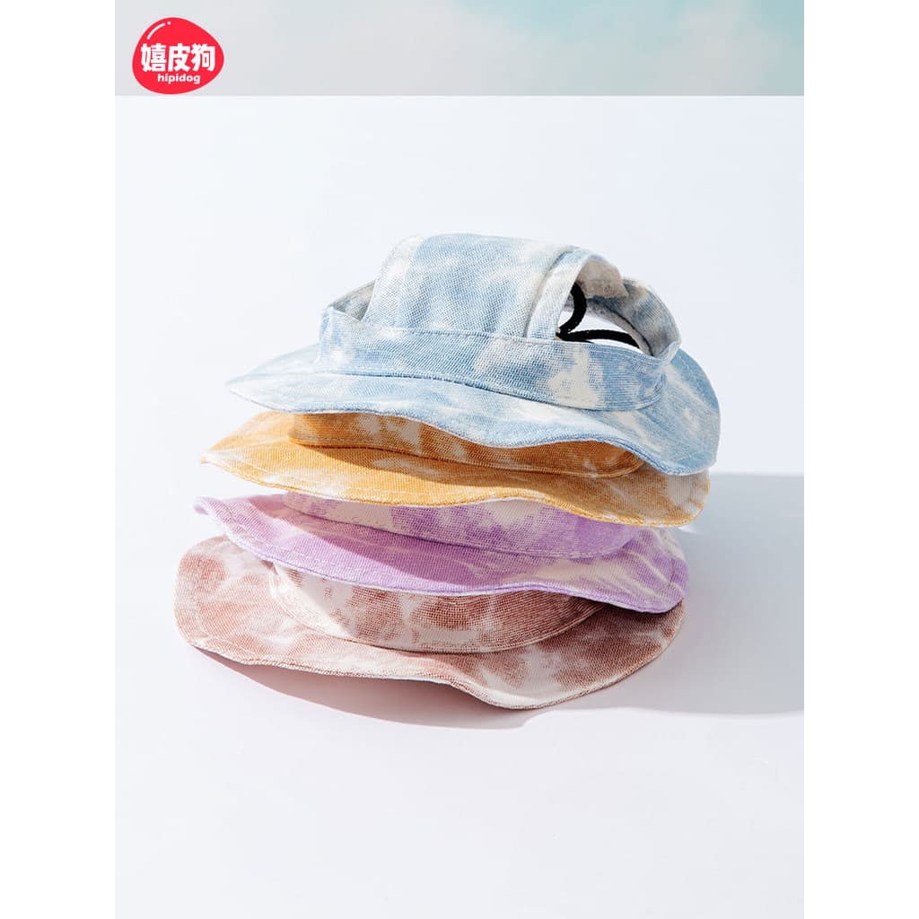 Chapéu para animais de estimação, chapéu fofo sem orelhas ajustável, protetor solar, verão, acessórios para cães pequeno
