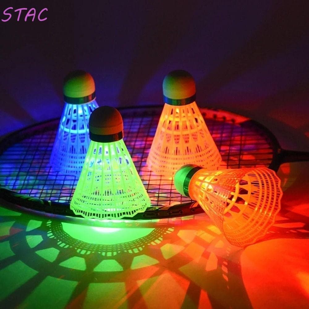 STAC LED Badminton , Bolas De Iluminação Brilhantes Luminosas , Petecas Leves De Nylon