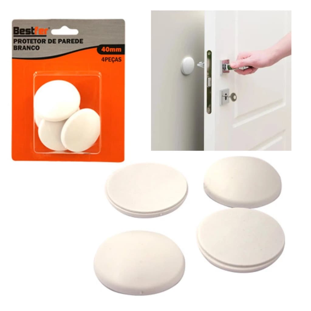 Kit protetor de parede branco