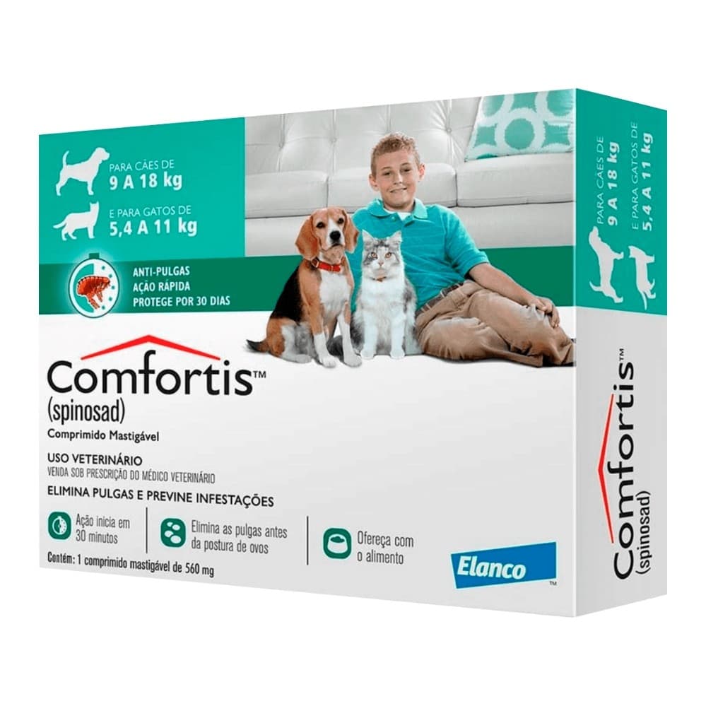 Antipulgas Comfortis 560mg 1 Compr - Elanco