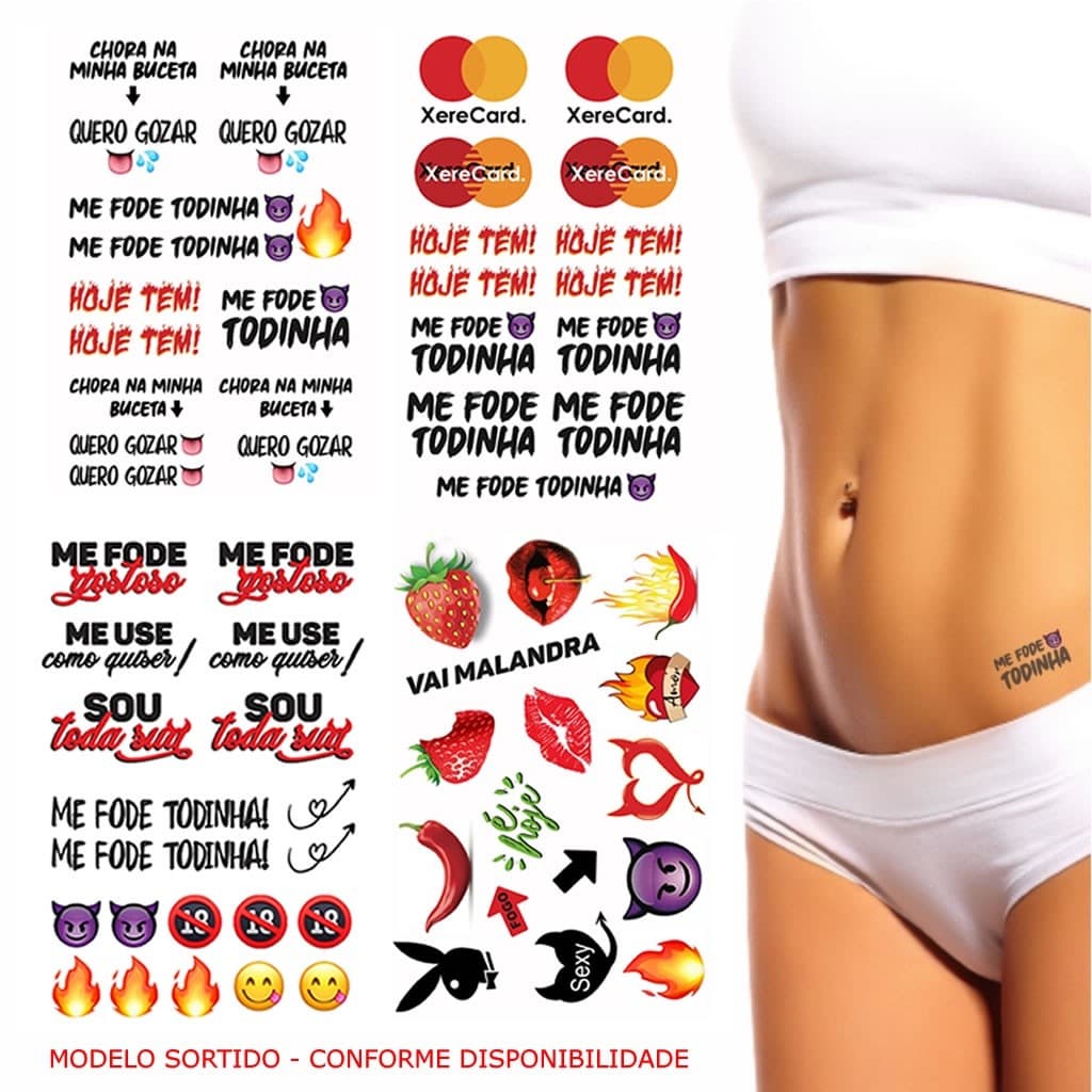 Tatuagens Temporárias Íntima Depilação | Tatuagem Adesivo Erótica Depilação SEXY SHOP