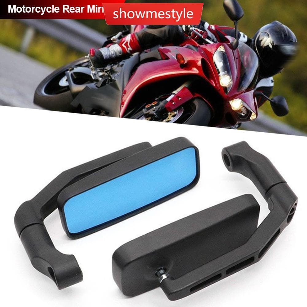 SMS Par Espelho Lateral Ajustável Para Motocicleta Retrovisor Anti-Reflexo Com Roscas De 8mm/10mm D2R6