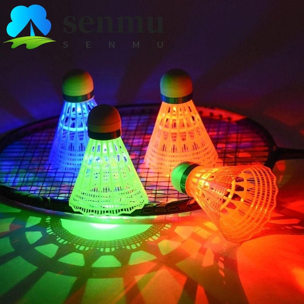 Bolas Luminosas De Badminton SENMU , De Iluminação Coloridas LED , Petecas Brilhantes De Nylon