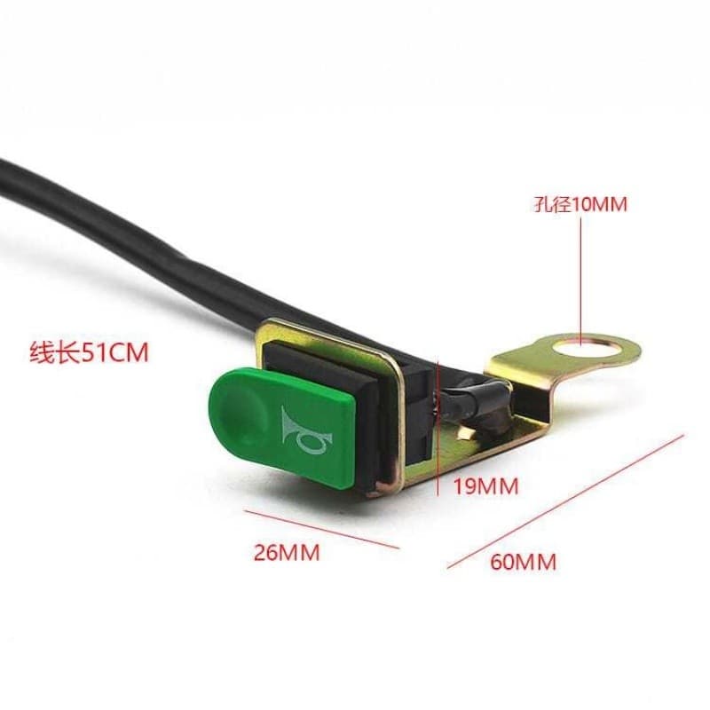 Acessórios de modificação de motocicleta elétrica, buzina chama, controle de farol, botão de pressão, interruptor de ali