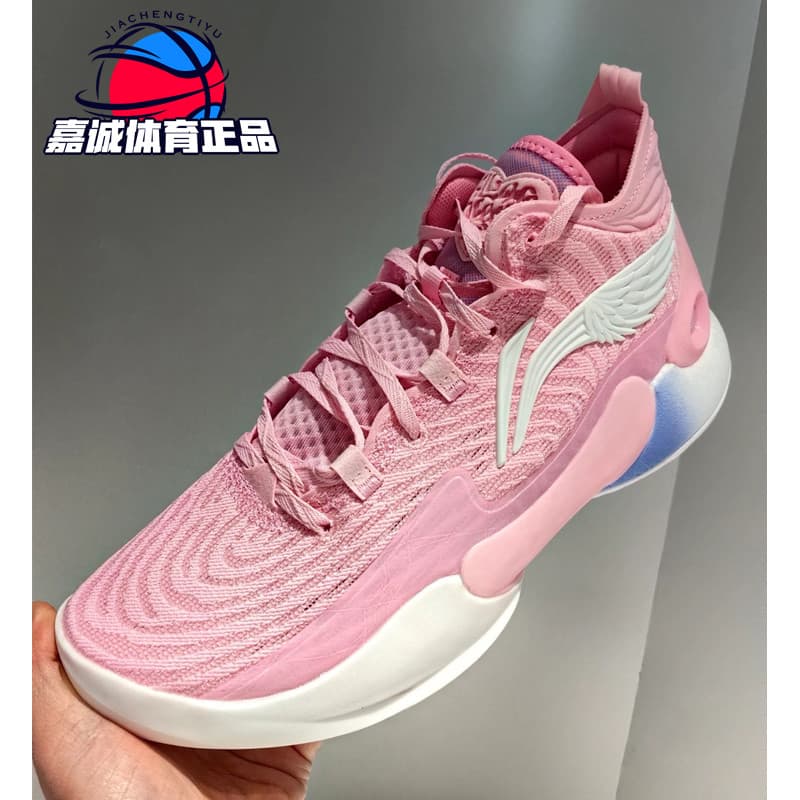 Li Ning Estilo Primavera Yushuai 18 Homens?Sapatos de jogo de basquete de combate real de cano médio leve de seda de alt
