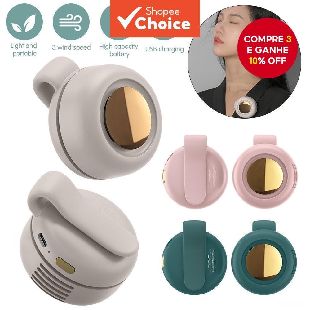 Ventilador Pequeno Portátil E Preguiçoso Com Clipe Para Cintura, Ventilador Mini Silencioso Recarregável Por USB