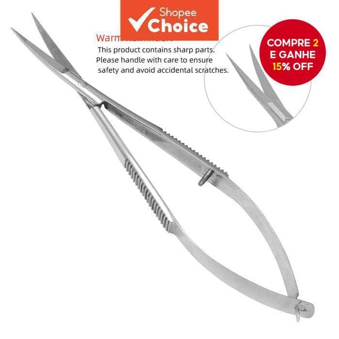 Tesouras de Aço Inoxidável Estilo Barb/Russo de Alta Qualidade para Cutículas, Tesoura de Corte Reto para Remoção de