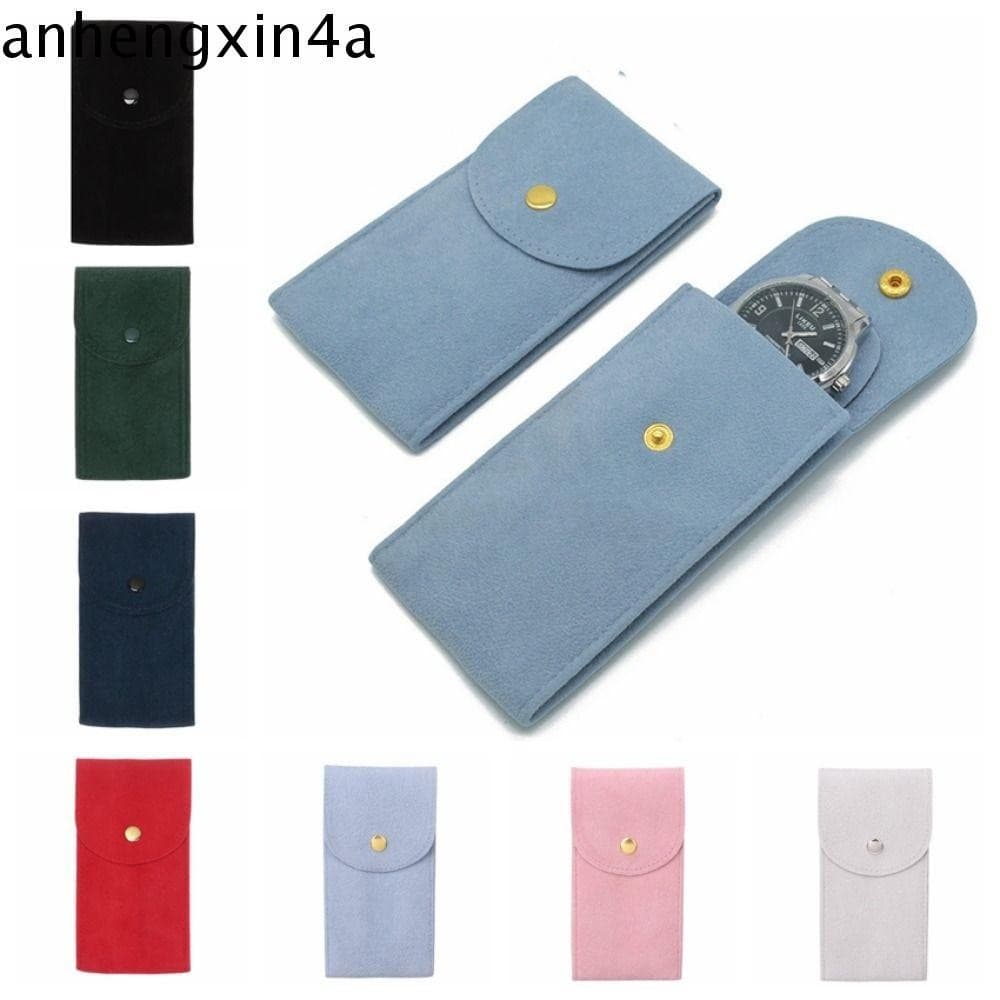 Bolsa Para Relógio De Pressão ANHENGXIN , Capa De Antipoeira De Veludo Leve Pulso , De Joias , Suporte