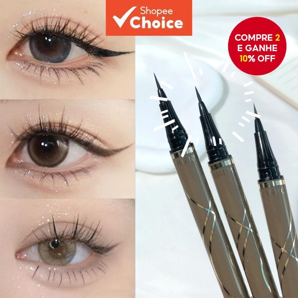 Lápis Delineador Fino À Prova D'água Suor De Longa Duração Sem Manchas Caneta Líquida Delineadora Marrom Para Iniciantes