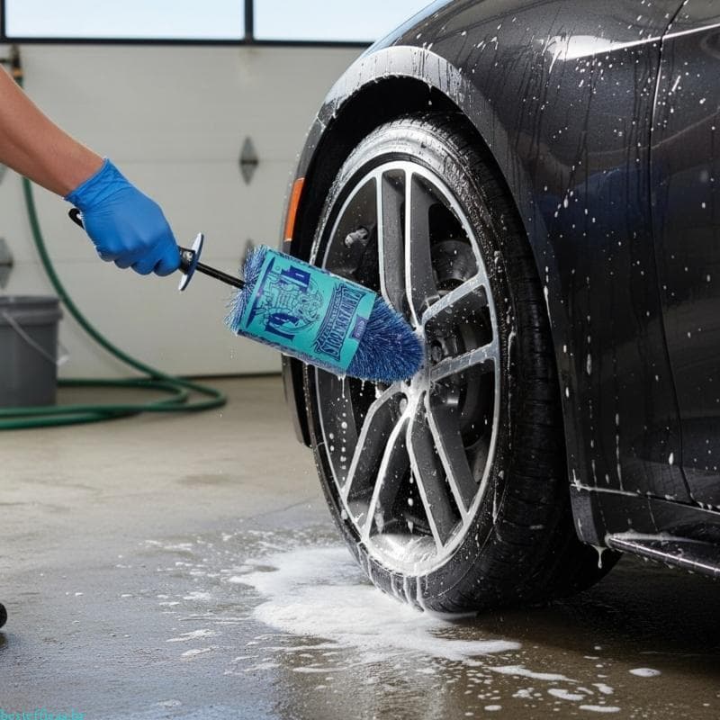 besteffie Escova Cuidados Borda Abrasiva Cabelo Flexível Caminhões Corrente SUVs Automóve