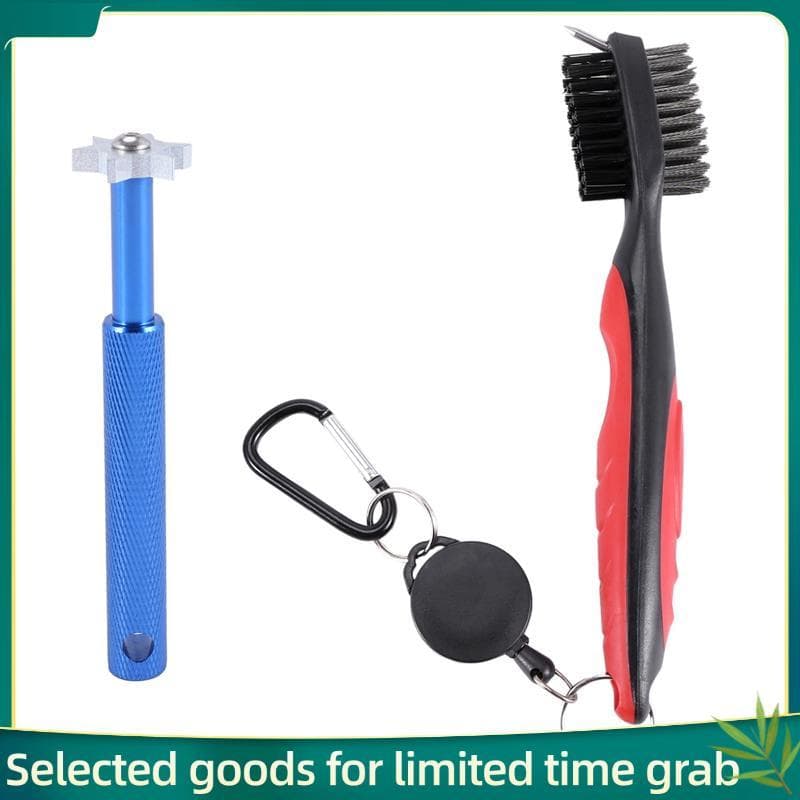 jerry99 Ferramenta De Afiador De Ranhuras De Golfe Para Tacos E Escova Retrátil Golfistas Kits Práticos Limpos Todos Os 